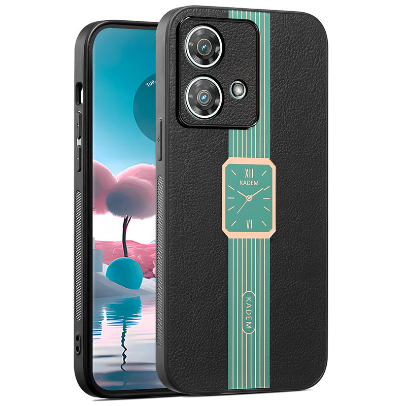 KADEM For Motorola Edge 40 Neo 5G Watch Pattern Phone Cover Electroplating Phone Shell