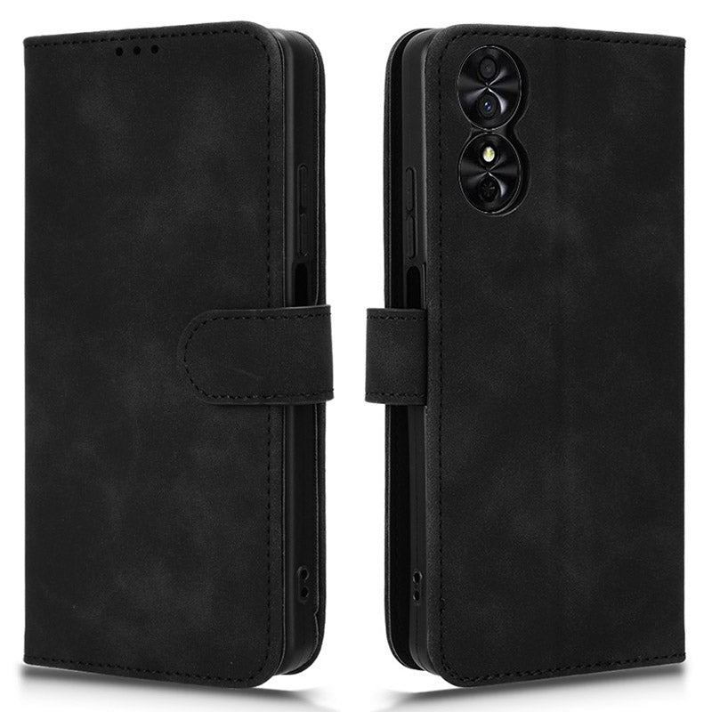 For TCL 50 SE Case PU Leather Folio Stand View Phone Cover Skin-touch