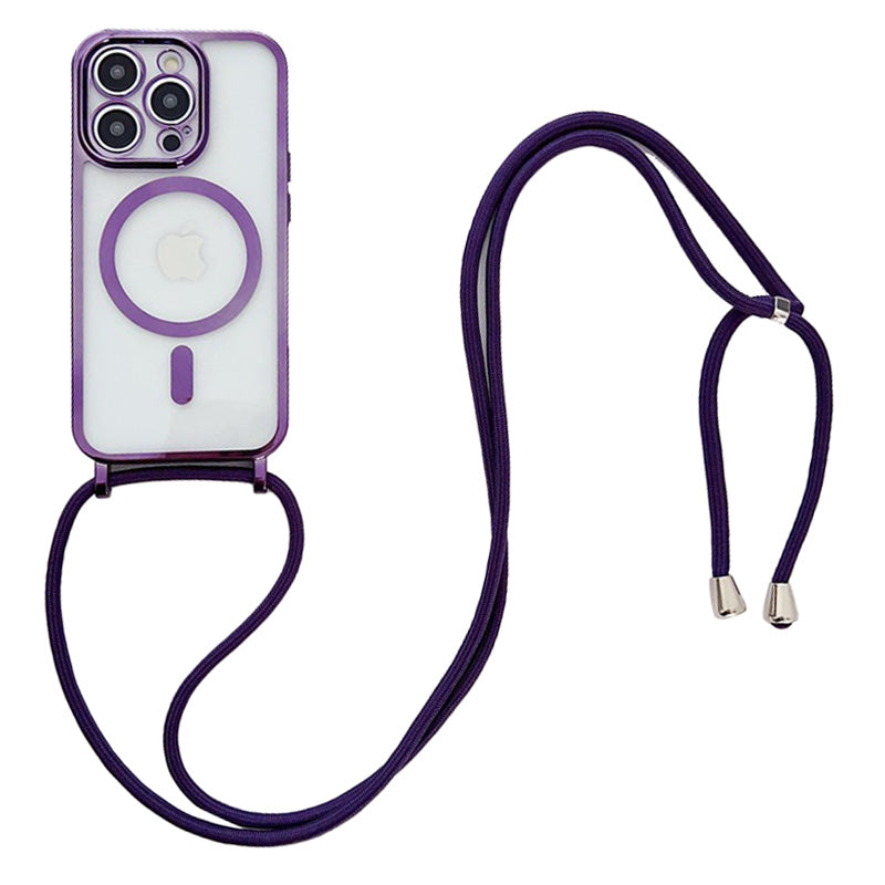 For iPhone 13 Pro Case Compatible with MagSafe TPU Crossbody Phone Cover