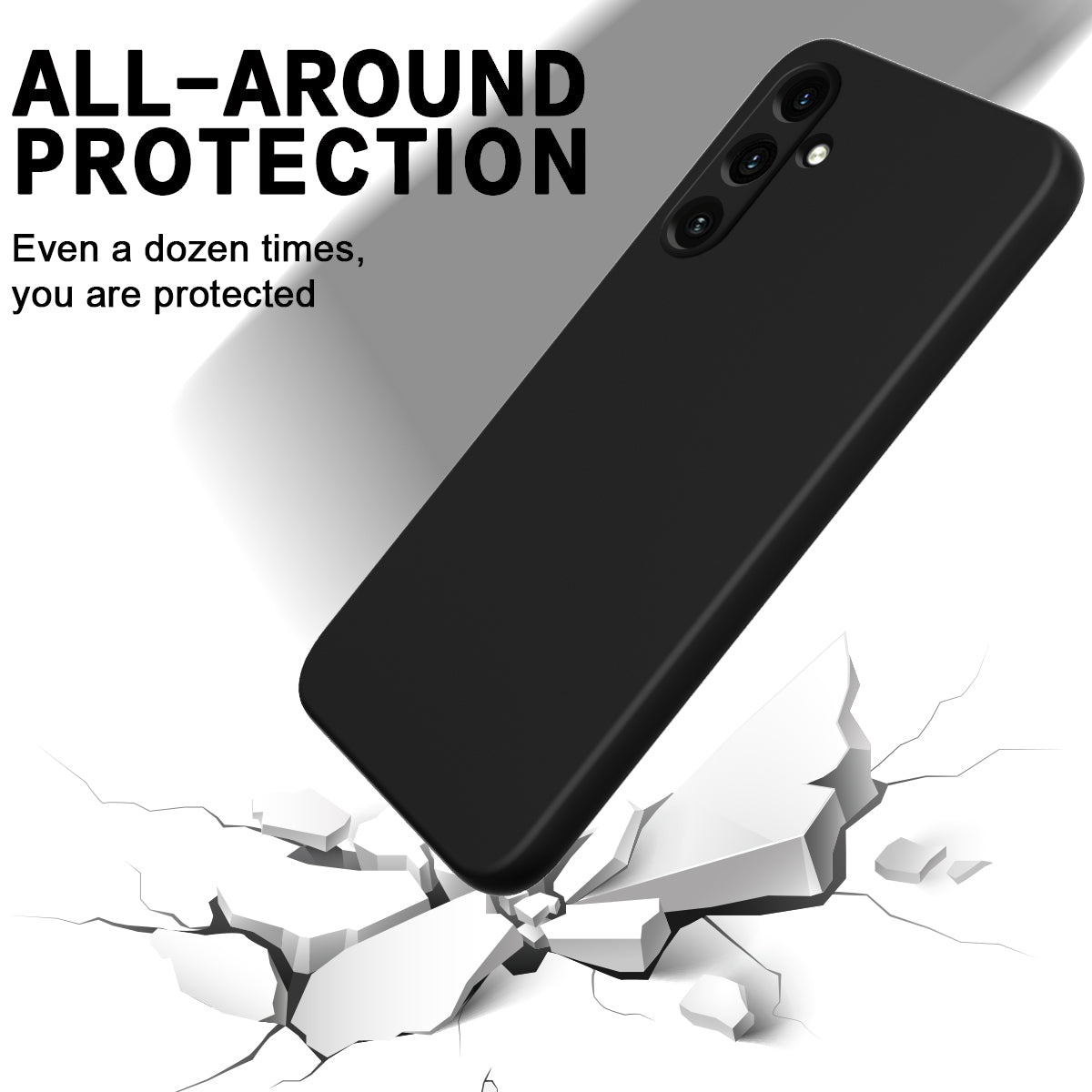 For Samsung Galaxy M15 5G / F15 5G Case Scratchproof Liquid Silicone Phone Cover with Wrist Strap