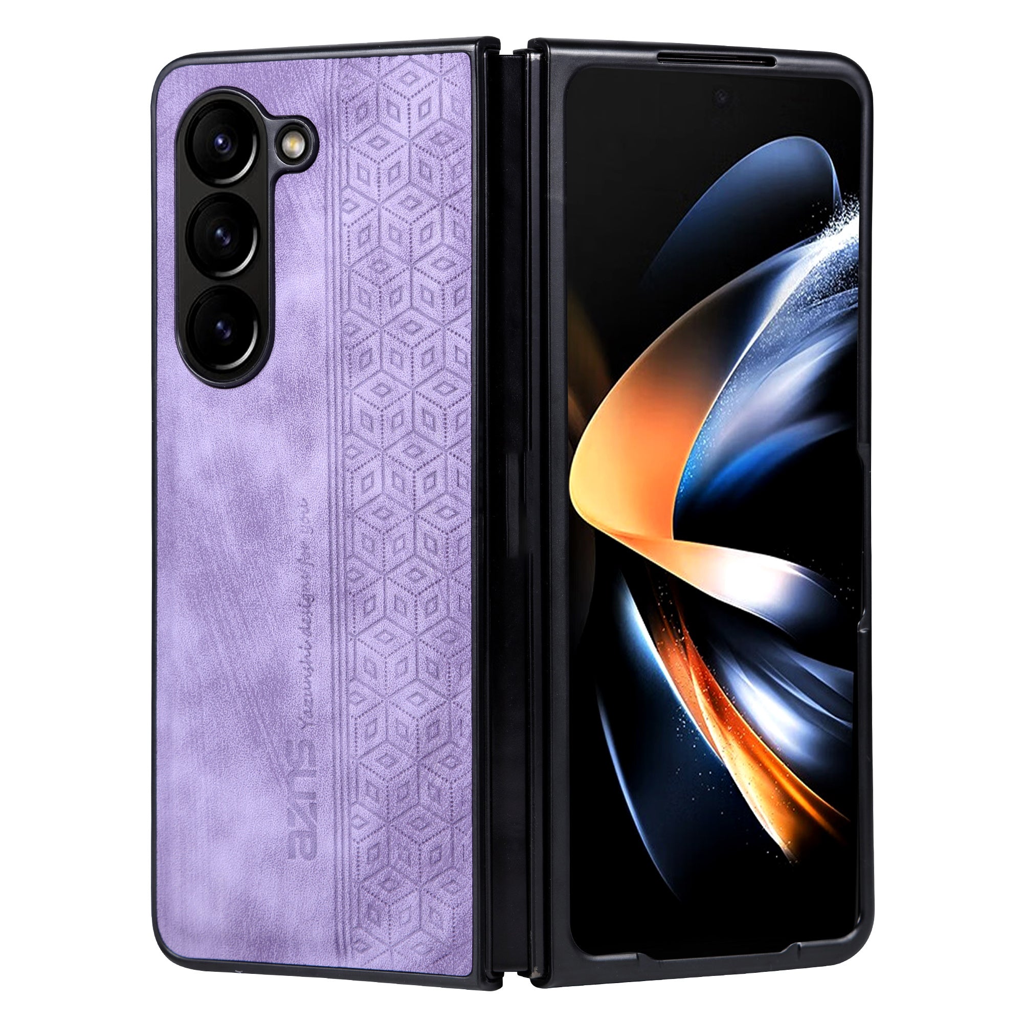AZNS For Samsung Galaxy Z Fold6 5G Case PU Leather+Hard PC Non-Slip Grip Phone Cover