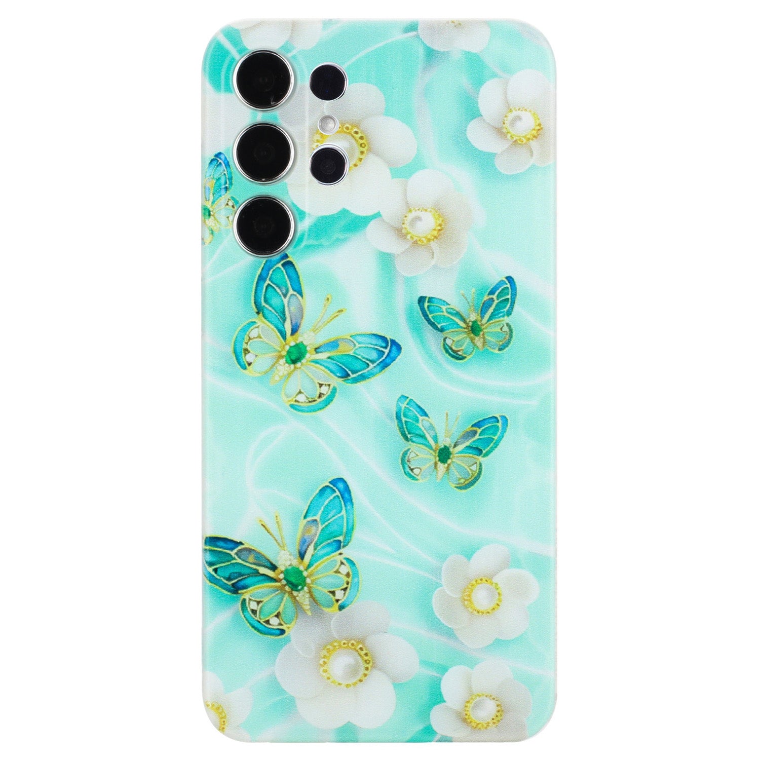 For Samsung Galaxy S23 Ultra TPU Case Camera Lens Protection Slim Pattern Phone Cover