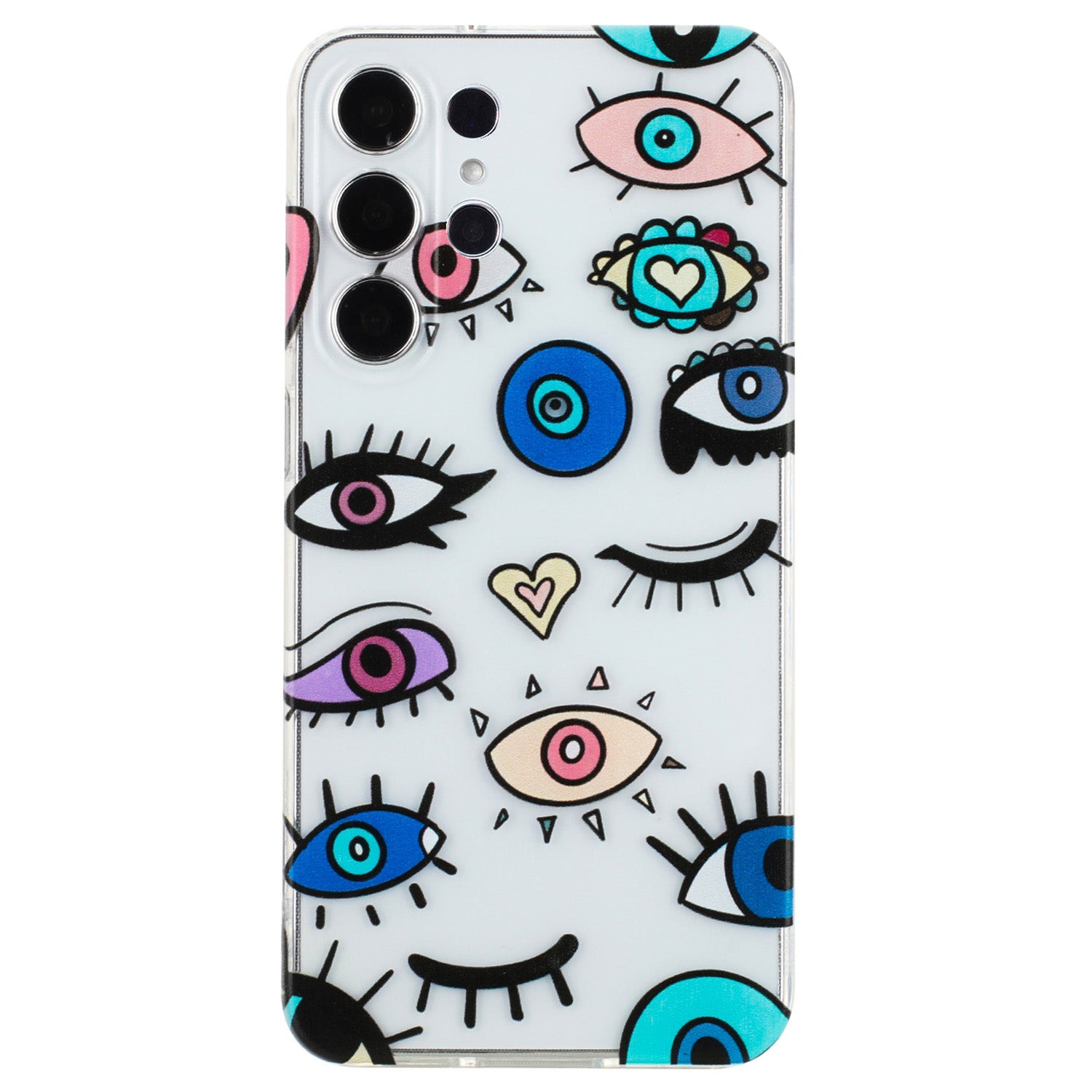 For Samsung Galaxy S23 Ultra TPU Case Camera Lens Protection Slim Pattern Phone Cover