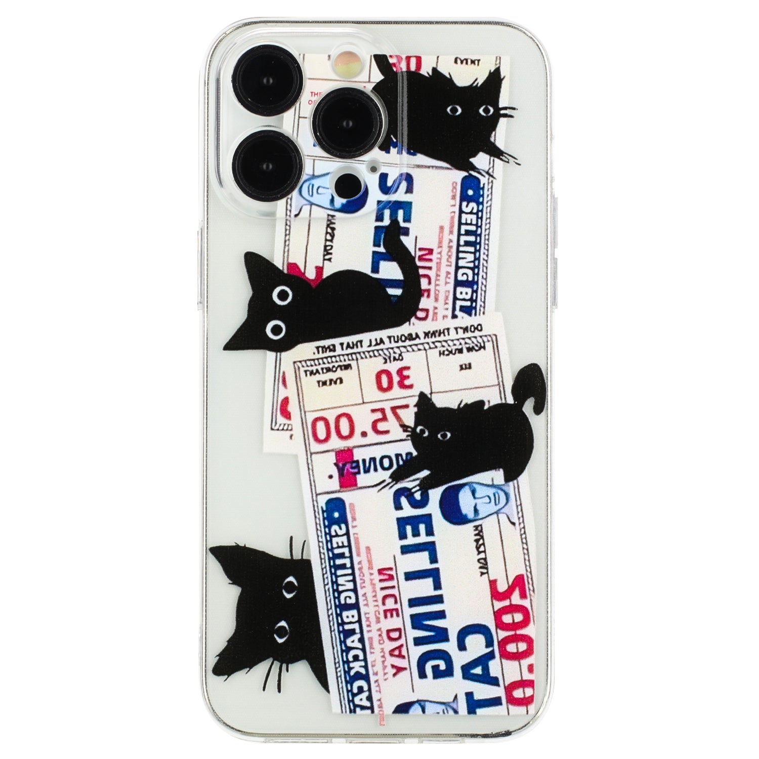 For iPhone 15 Pro Max Case Pattern Printing TPU Shock Absorbing Phone Shell