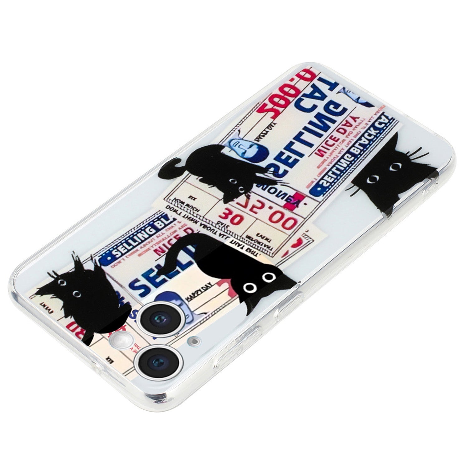 For iPhone 15 Case Flexible TPU Pattern Printing Phone Back Shell
