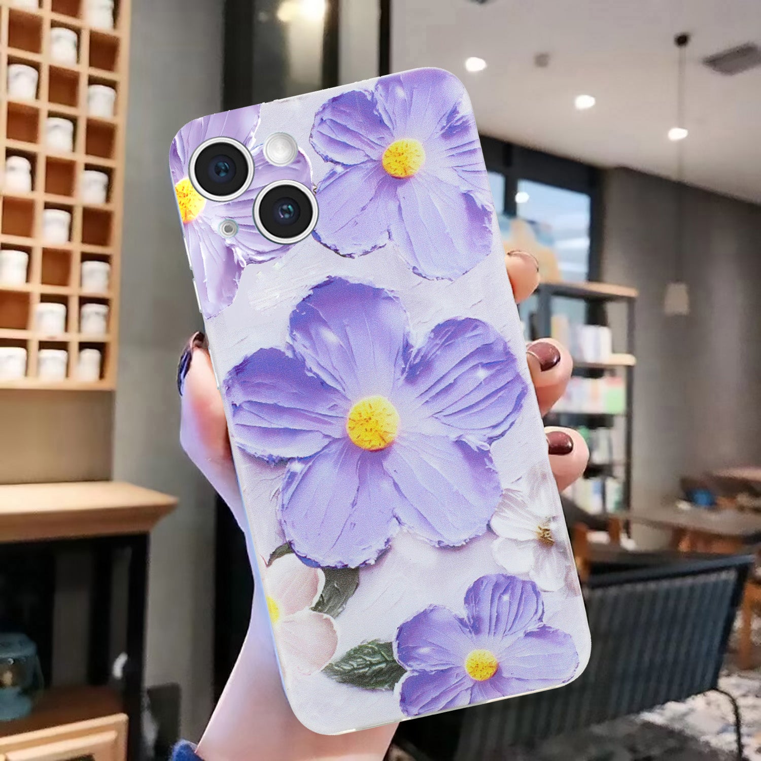 For iPhone 14 Plus Case TPU Pattern Printing Phone Guard Cover