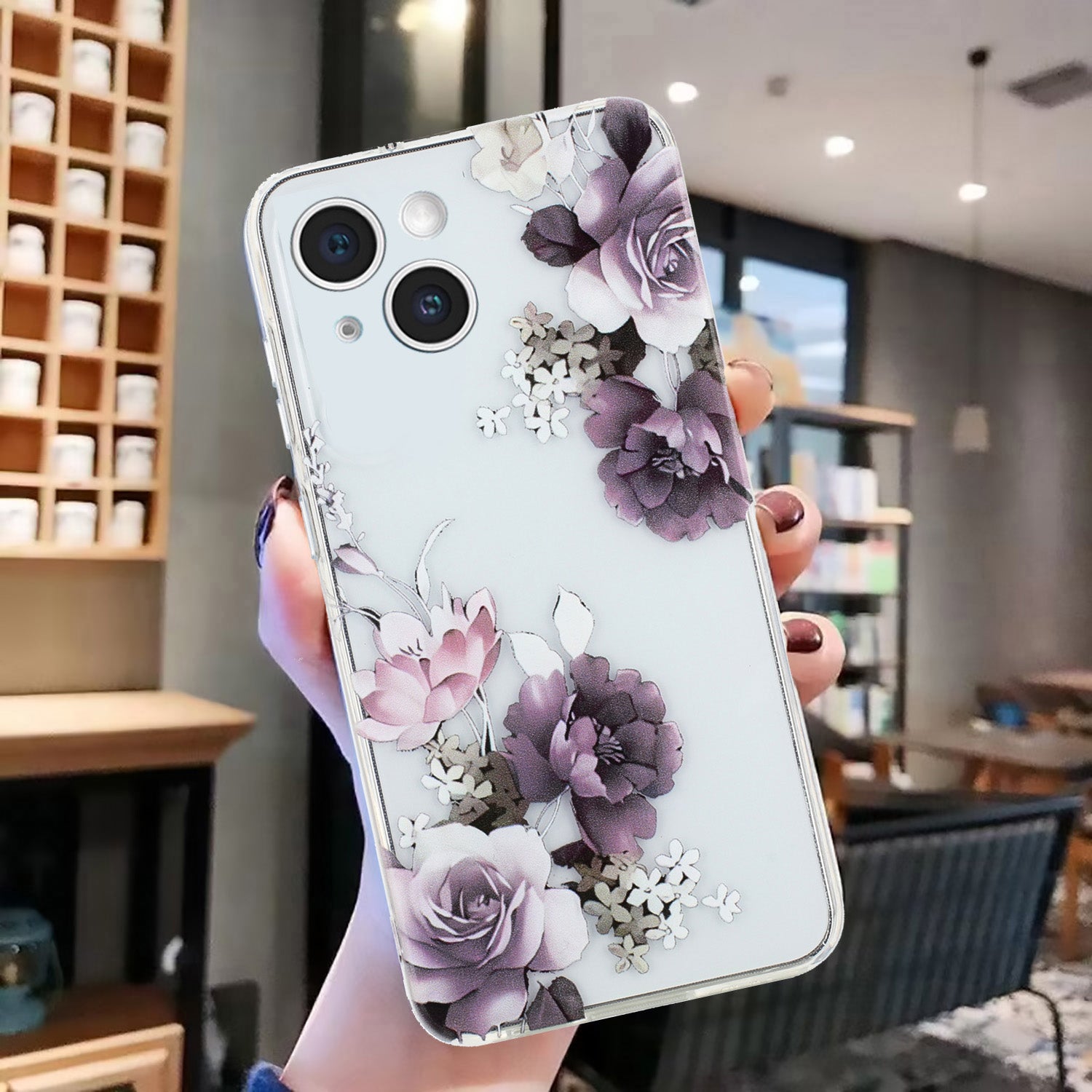 For iPhone 14 Shockproof Case Pattern Printing TPU Phone Back Protector