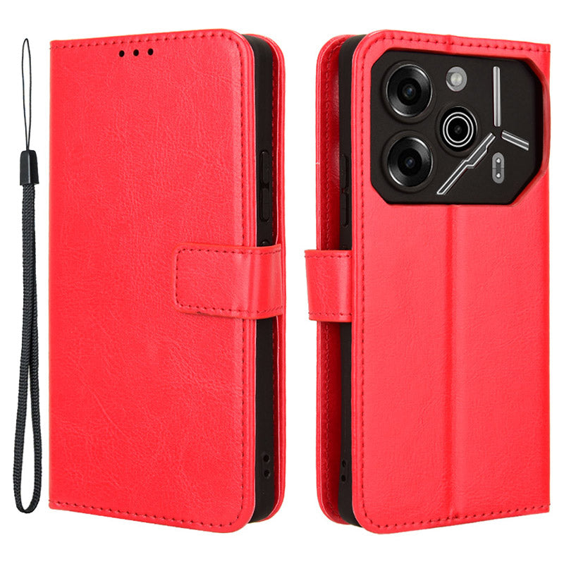 For Transsion Tecno Pova 6 Pro 5G LI9 Case Crazy Horse Texture Wallet Leather Phone Cover