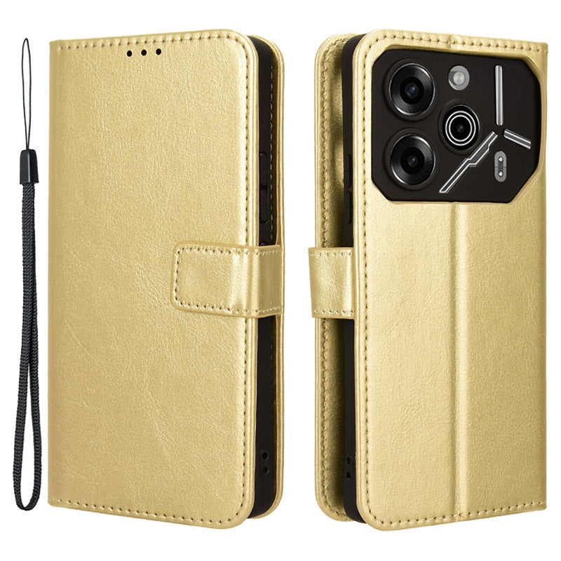 For Transsion Tecno Pova 6 Pro 5G LI9 Case Crazy Horse Texture Wallet Leather Phone Cover