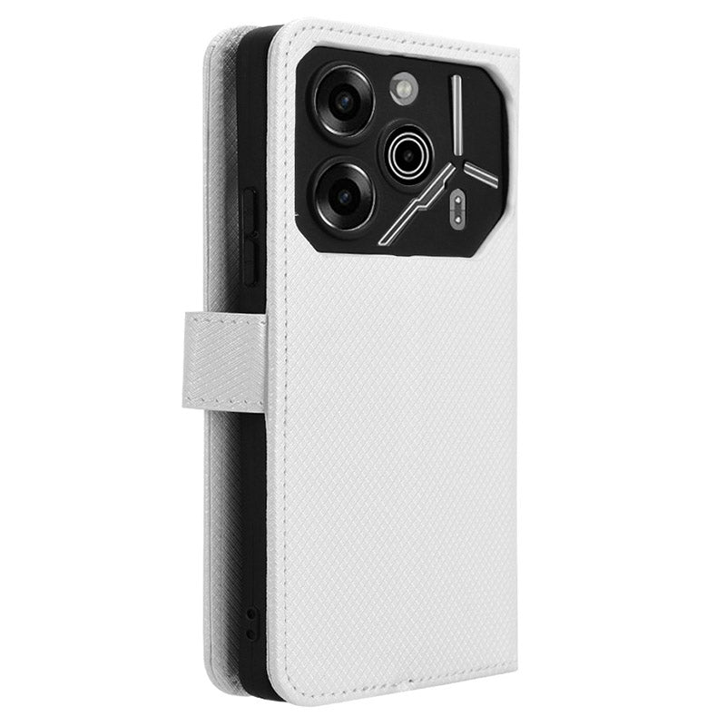 For Transsion Tecno Pova 6 Pro 5G LI9 Case Stand Wallet Diamond Texture Leather Phone Cover
