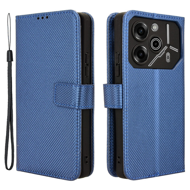 For Transsion Tecno Pova 6 Pro 5G LI9 Case Stand Wallet Diamond Texture Leather Phone Cover