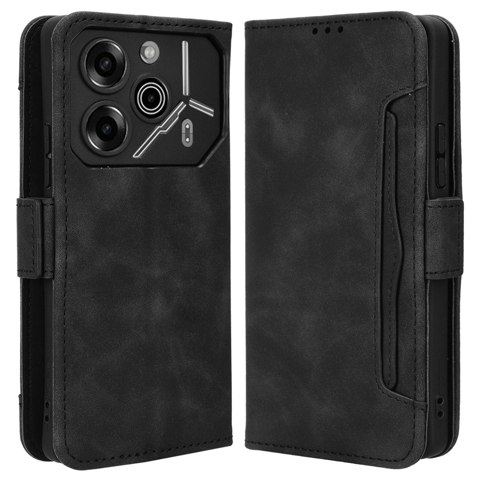 For Transsion Tecno Pova 6 Pro 5G LI9 Leather Case Multiple Card Slots Phone Cover