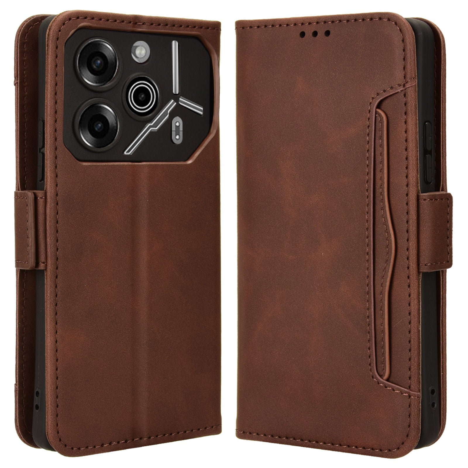 For Transsion Tecno Pova 6 Pro 5G LI9 Leather Case Multiple Card Slots Phone Cover