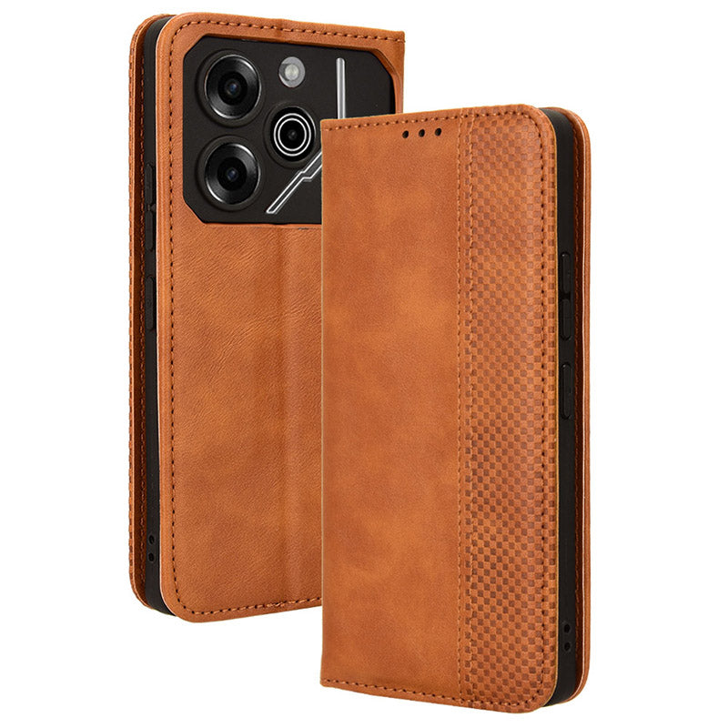 For Transsion Tecno Pova 6 Pro 5G LI9 Case Wallet Retro Texture Leather Phone Cover