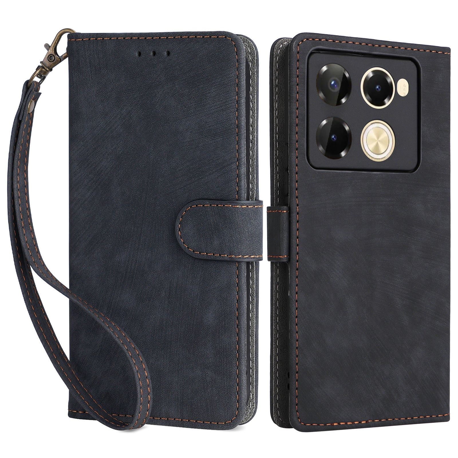 For Transsion Infinix Note 40 Pro 5G X6851 / Note 40 Pro+ X6851B Leather Case RFID Blocking Phone Cover