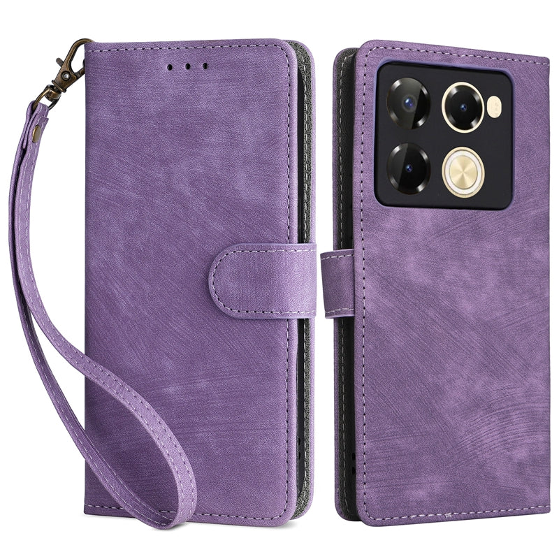 For Transsion Infinix Note 40 Pro 5G X6851 / Note 40 Pro+ X6851B Leather Case RFID Blocking Phone Cover