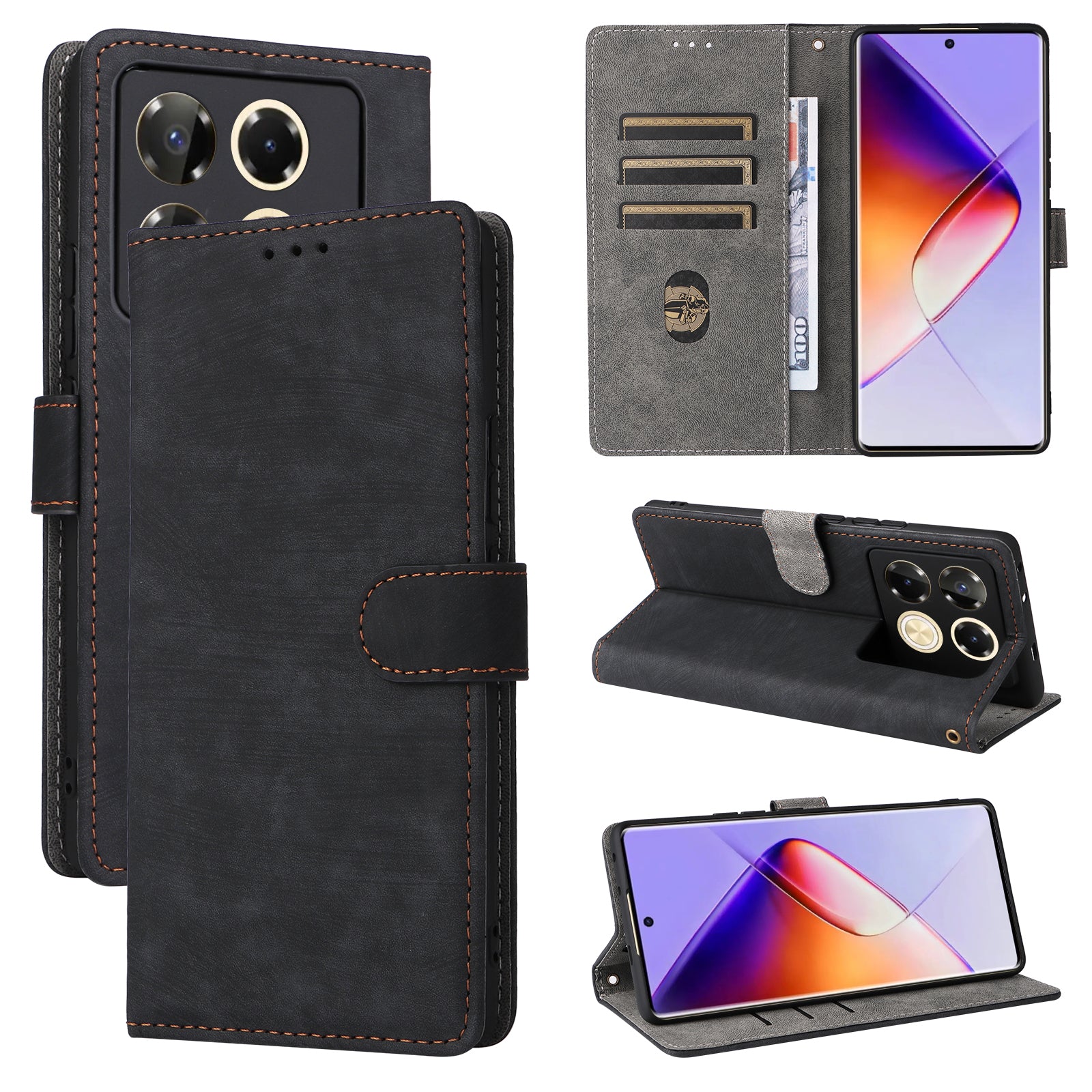For Transsion Infinix Note 40 Pro 4G X6850 Wallet Case RFID Blocking Stand PU Leather Phone Cover