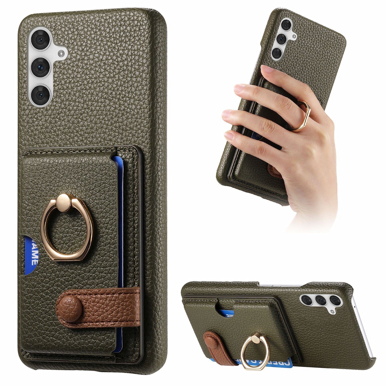 Y2 Kickstand Phone Case for Samsung Galaxy A13 5G / A04s 4G (164.7 x 76.7 x 9.1 mm) PU+PC+TPU Phone Cover