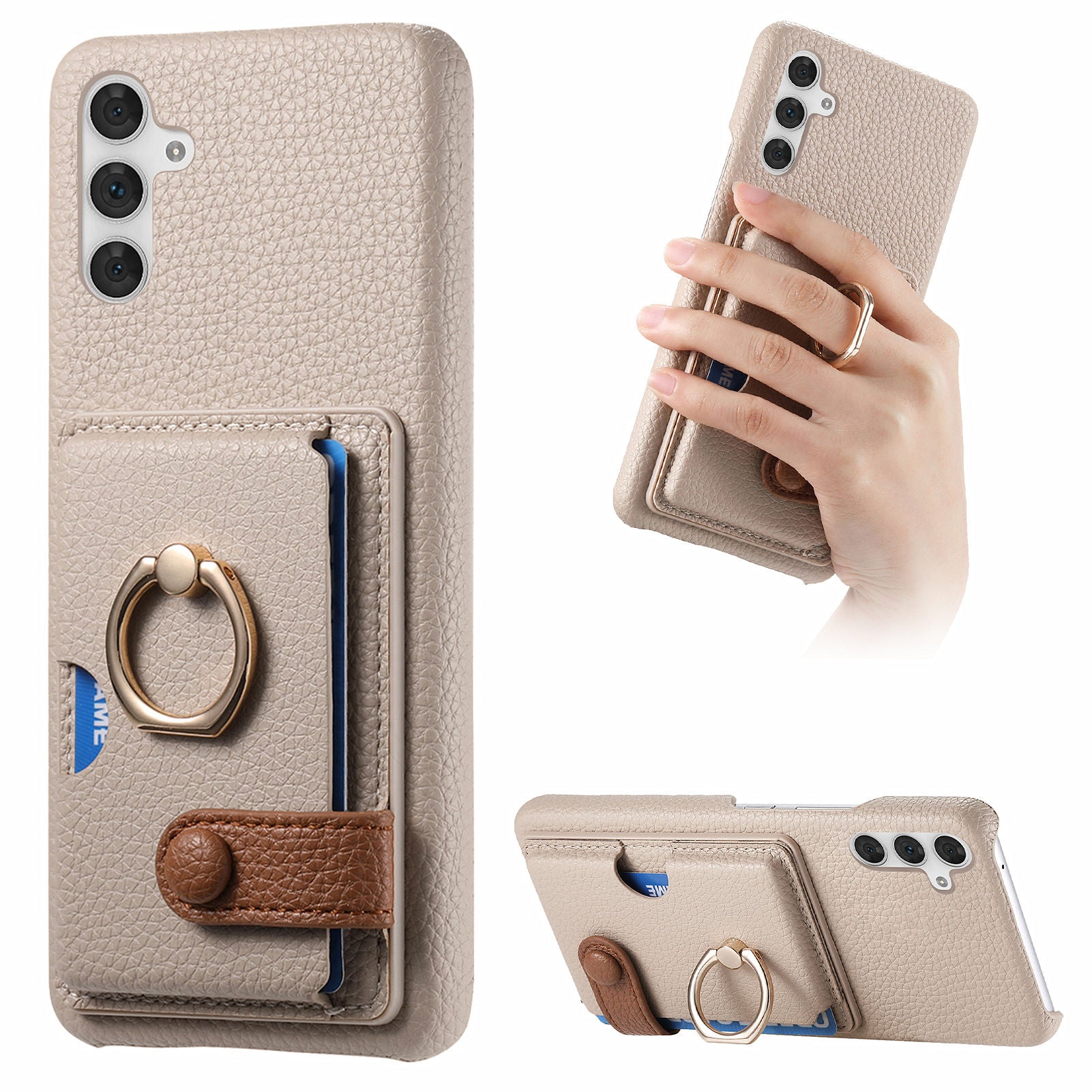 Y2 Kickstand Phone Case for Samsung Galaxy A13 5G / A04s 4G (164.7 x 76.7 x 9.1 mm) PU+PC+TPU Phone Cover
