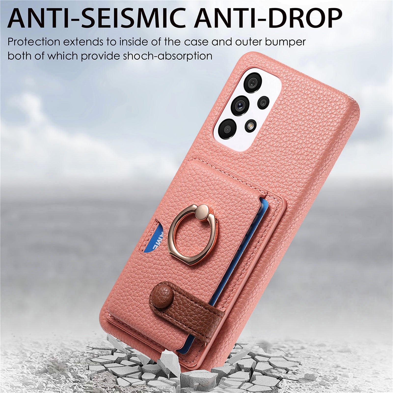 Y2 Kickstand Case for Samsung Galaxy A13 4G PU+PC+TPU Phone Cover