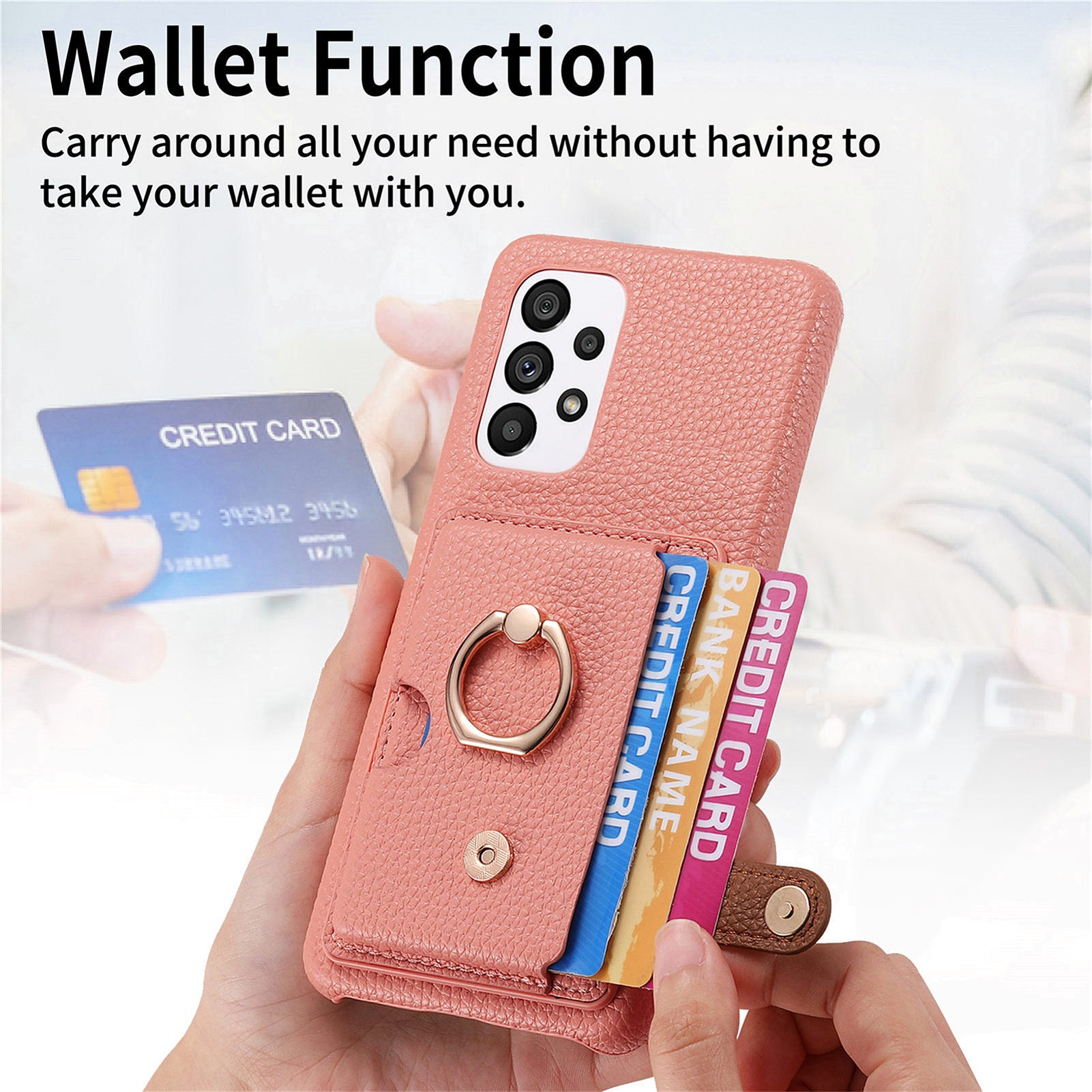 Y2 Kickstand Case for Samsung Galaxy A13 4G PU+PC+TPU Phone Cover