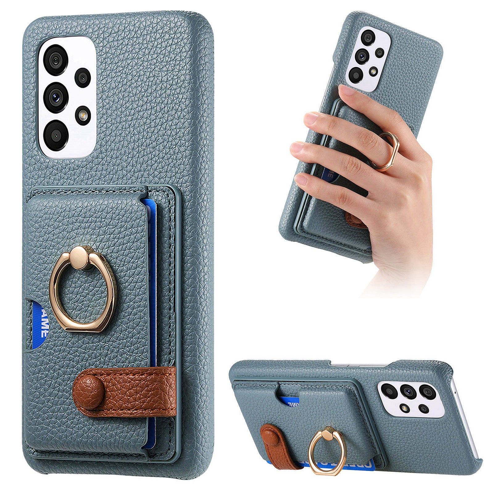 Y2 Kickstand Case for Samsung Galaxy A13 4G PU+PC+TPU Phone Cover
