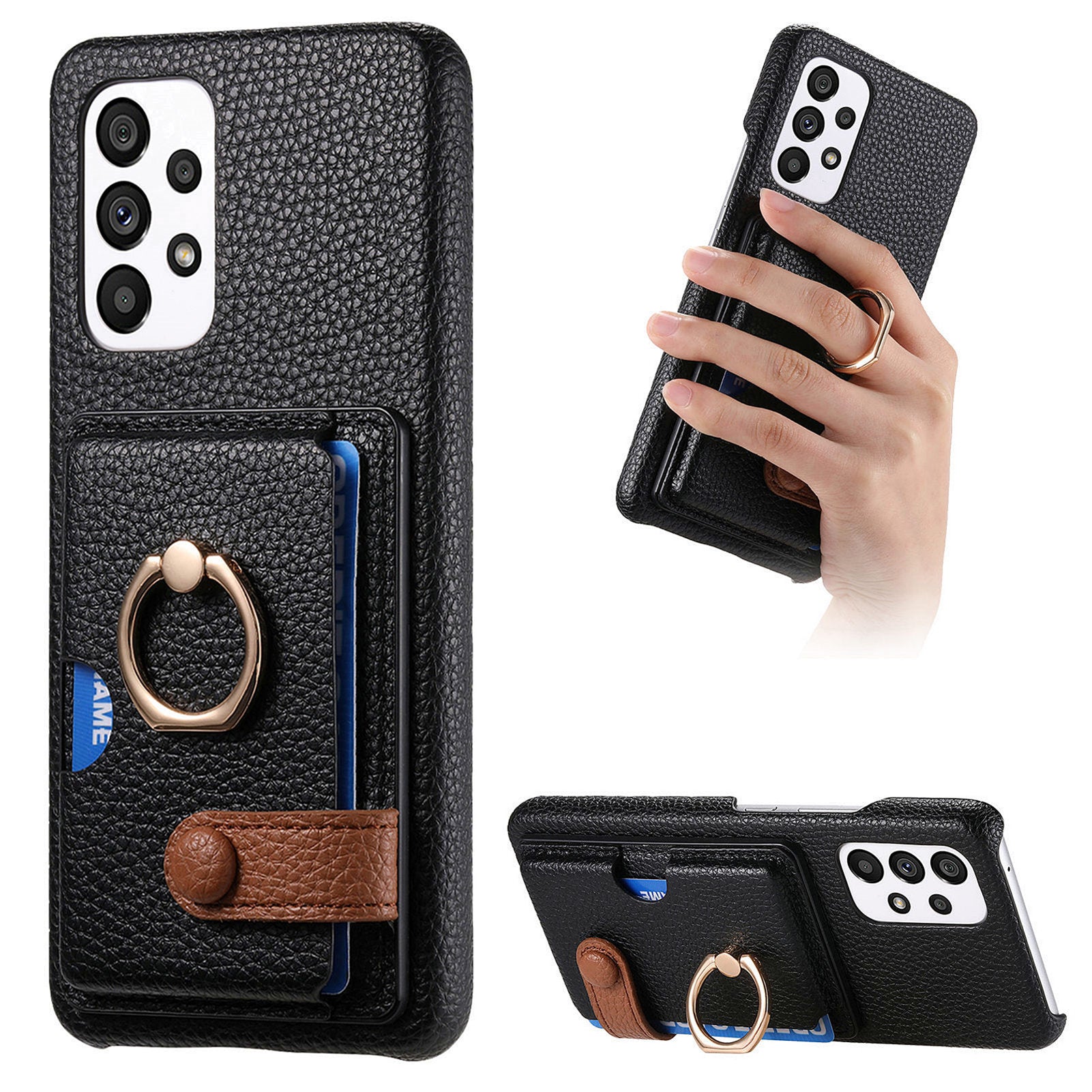 Y2 Kickstand Case for Samsung Galaxy A13 4G PU+PC+TPU Phone Cover