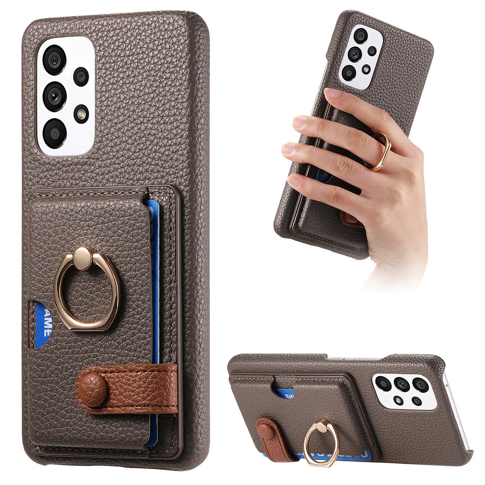 Y2 Kickstand Case for Samsung Galaxy A13 4G PU+PC+TPU Phone Cover