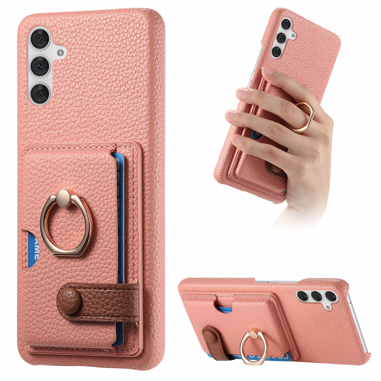 Y2 For Samsung Galaxy A14 5G / A14 4G Shockproof Case PU+PC+TPU Kickstand Phone Cover