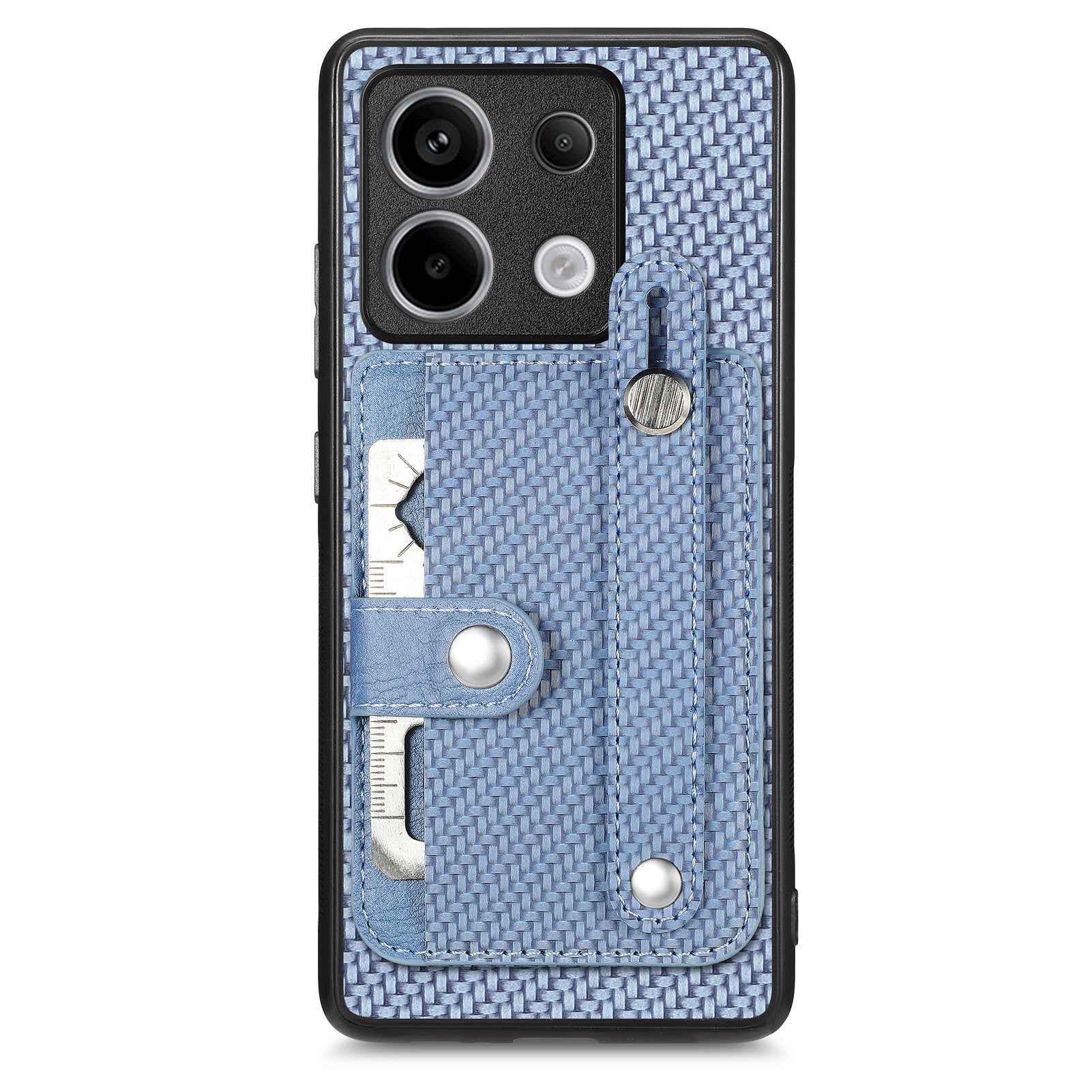 C1-01 For Xiaomi Redmi Note 13 Pro 5G / Poco X6 5G Case Card Slot Phone Cover Carbon Fiber Texture