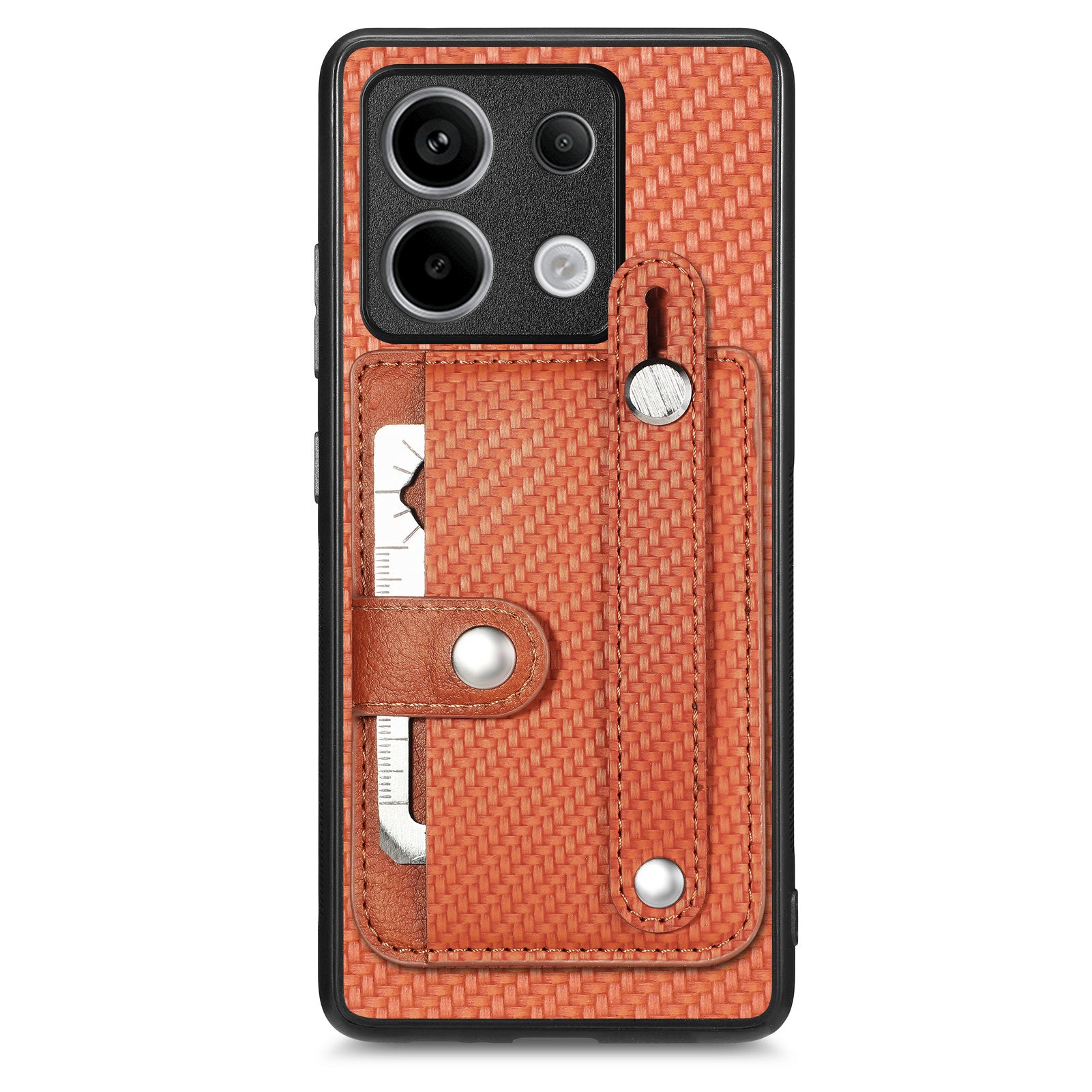 C1-01 For Xiaomi Redmi Note 13 Pro 5G / Poco X6 5G Case Card Slot Phone Cover Carbon Fiber Texture