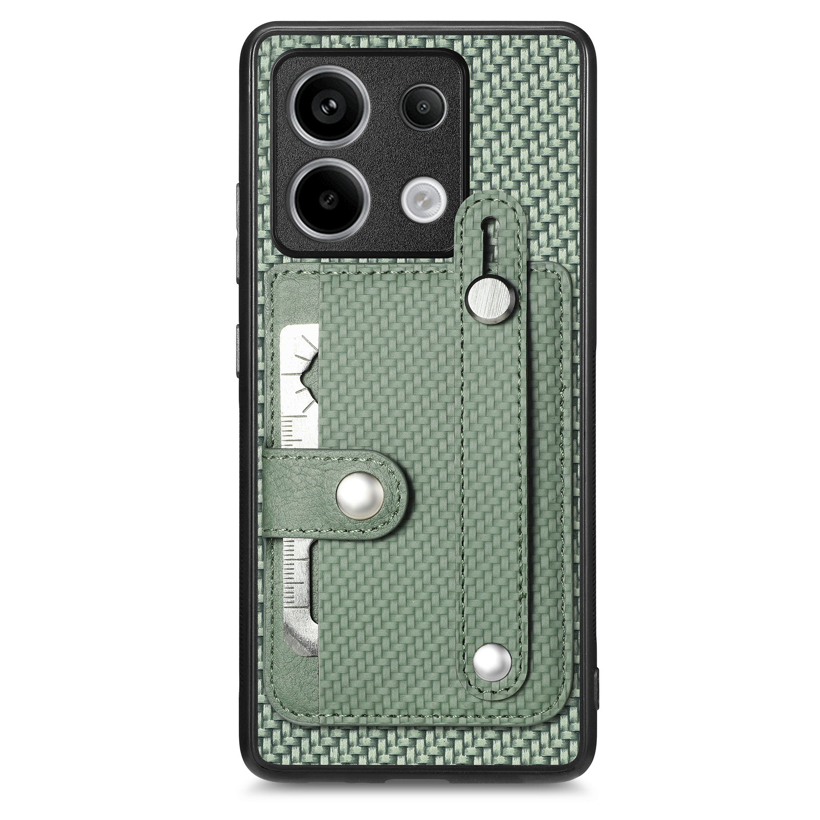 C1-01 For Xiaomi Redmi Note 13 Pro 5G / Poco X6 5G Case Card Slot Phone Cover Carbon Fiber Texture
