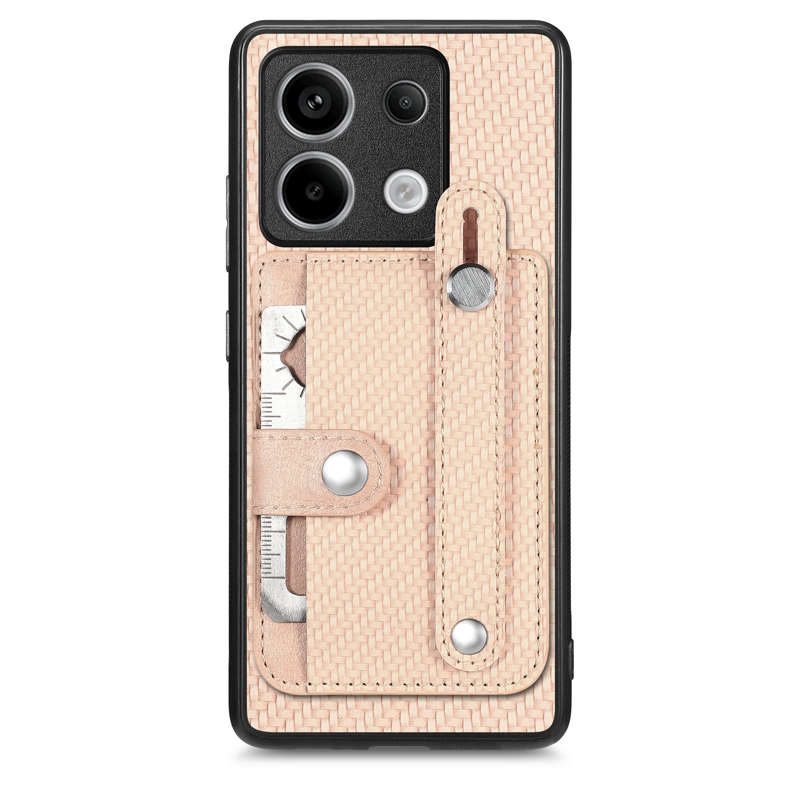 C1-01 For Xiaomi Redmi Note 13 Pro 5G / Poco X6 5G Case Card Slot Phone Cover Carbon Fiber Texture