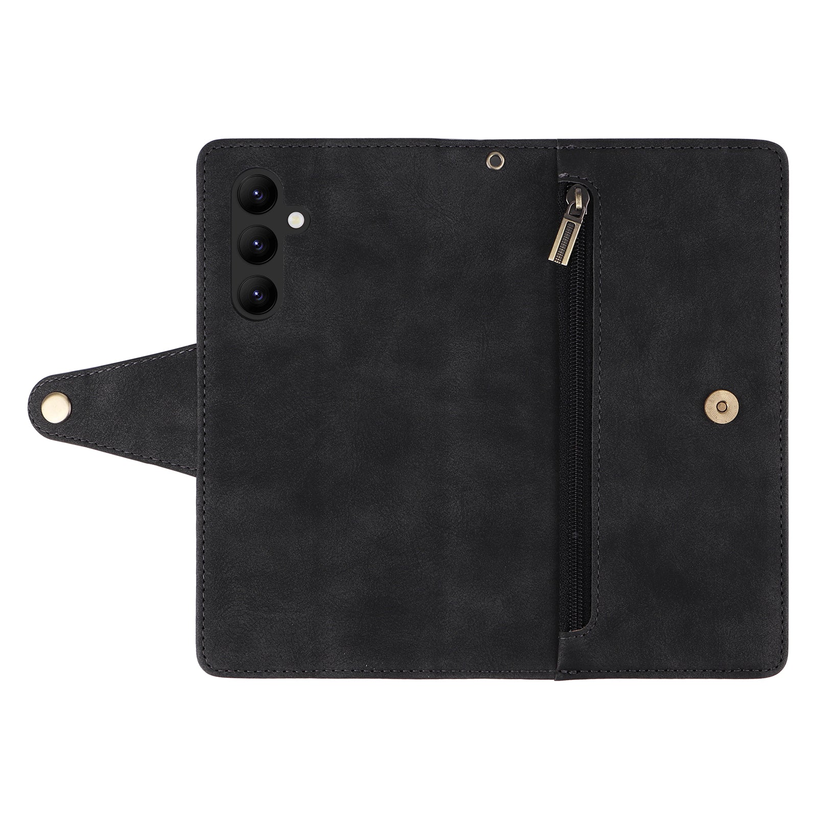 For Samsung Galaxy A34 5G Case Rivet Decor Leather Phone Cover with Card Slots