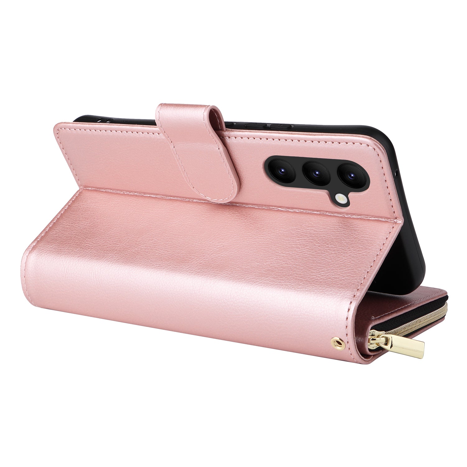 For Samsung Galaxy A34 5G Case with Hand Strap 9 Card Slots PU Leather Phone Cover