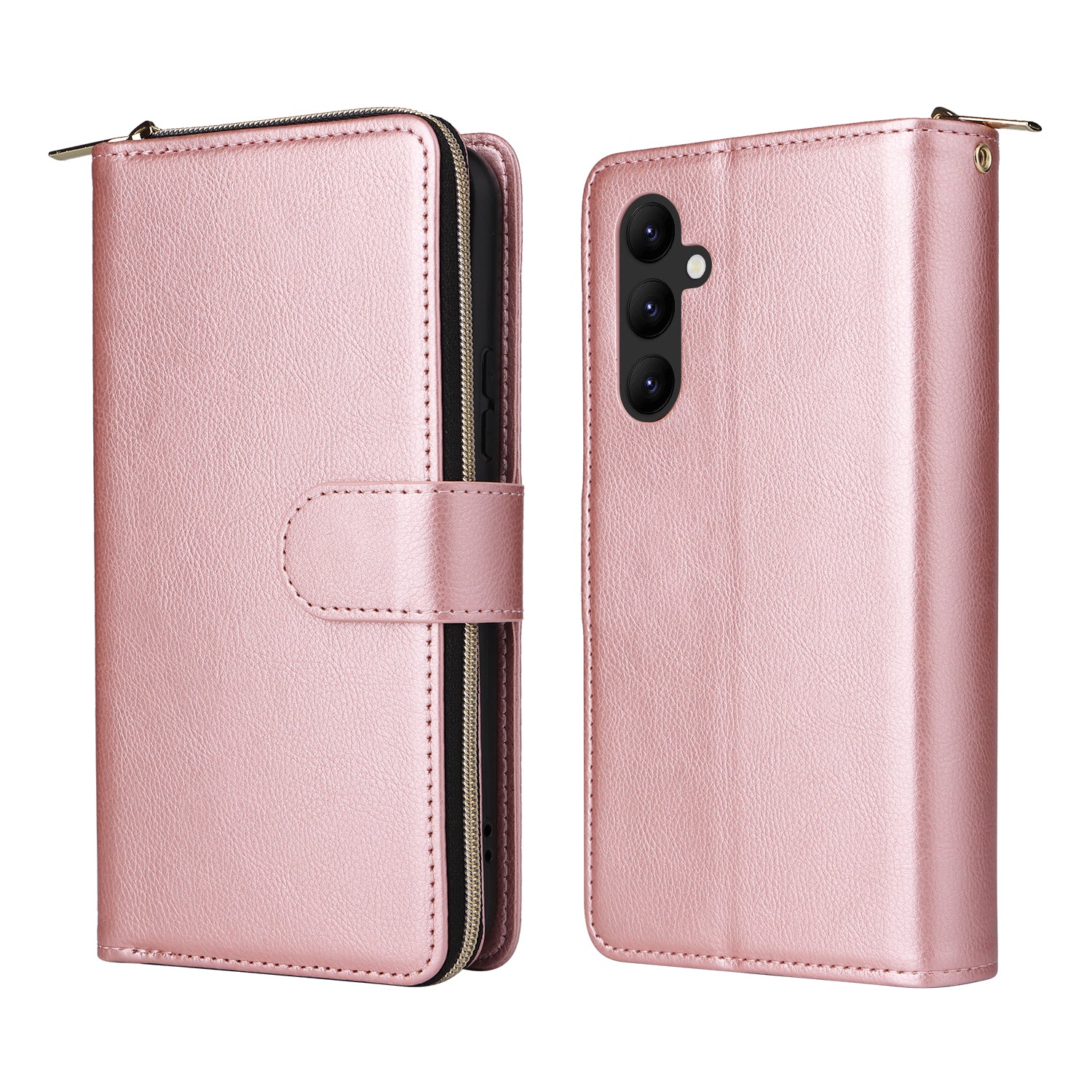 For Samsung Galaxy A34 5G Case with Hand Strap 9 Card Slots PU Leather Phone Cover