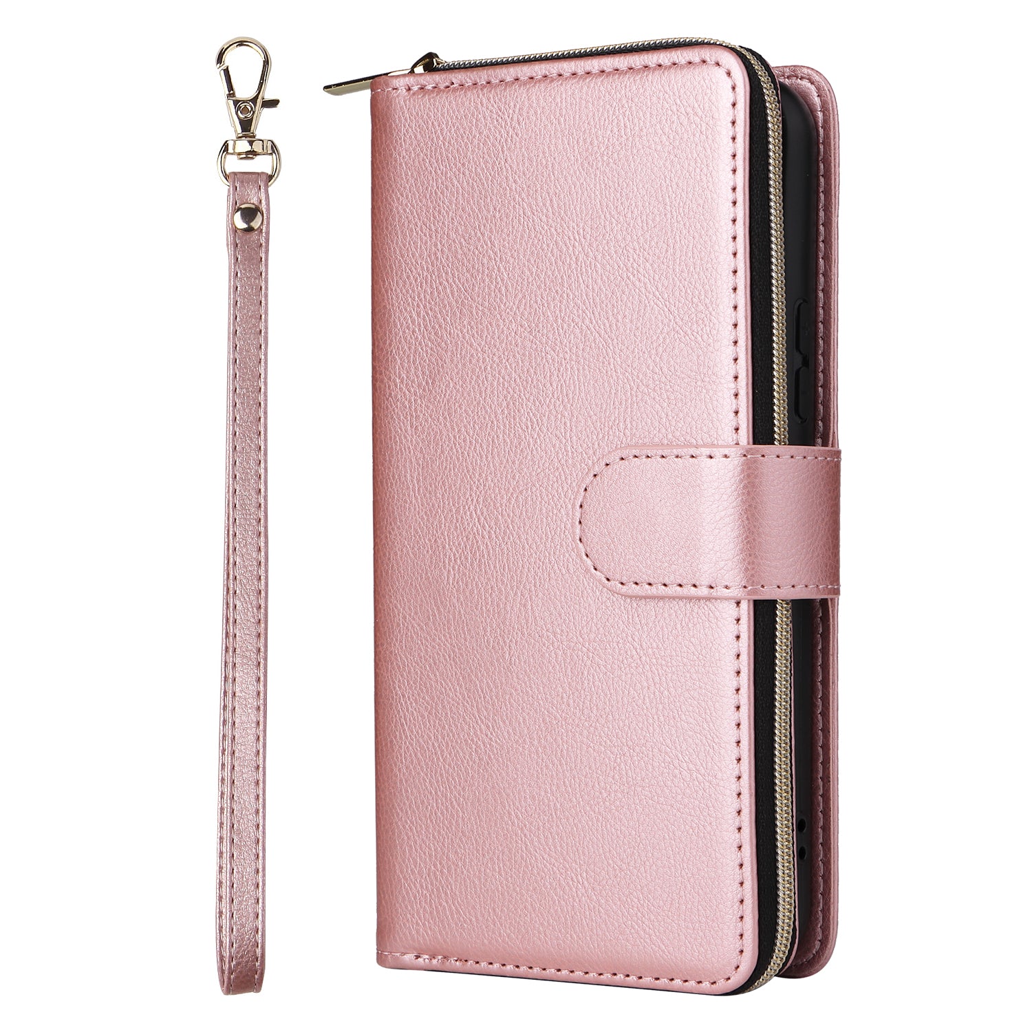 For Samsung Galaxy A34 5G Case with Hand Strap 9 Card Slots PU Leather Phone Cover