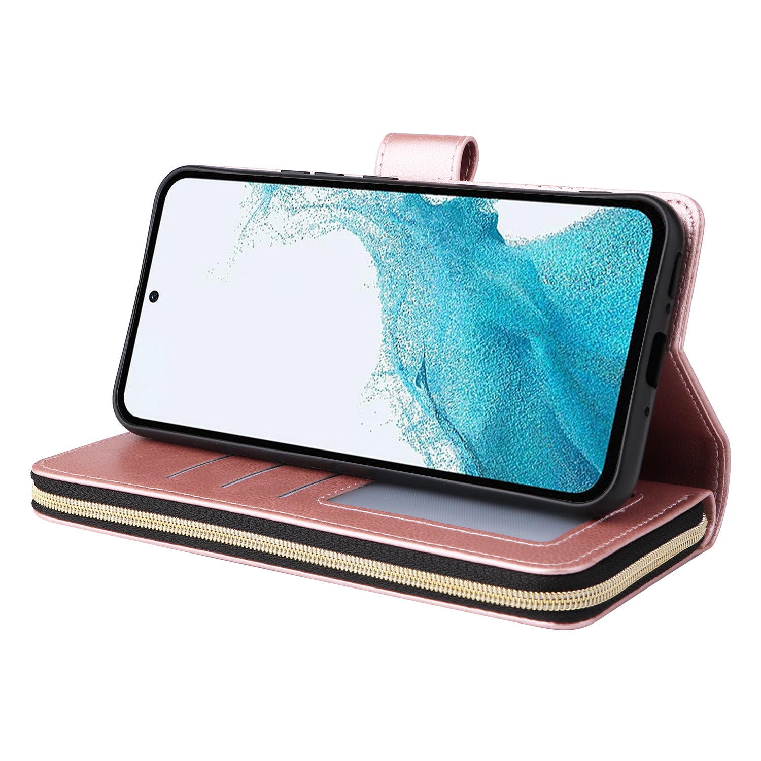 For Samsung Galaxy A54 5G Magnetic Phone Case Zipper Pocket PU Leather Wallet Cover