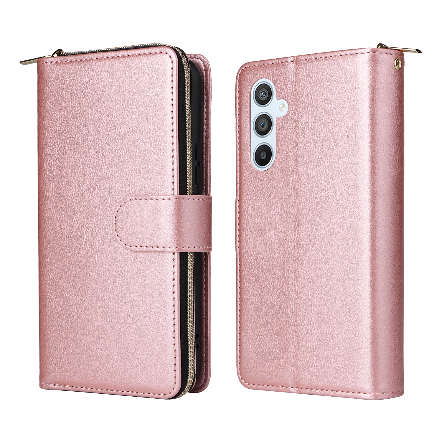 For Samsung Galaxy A54 5G Magnetic Phone Case Zipper Pocket PU Leather Wallet Cover