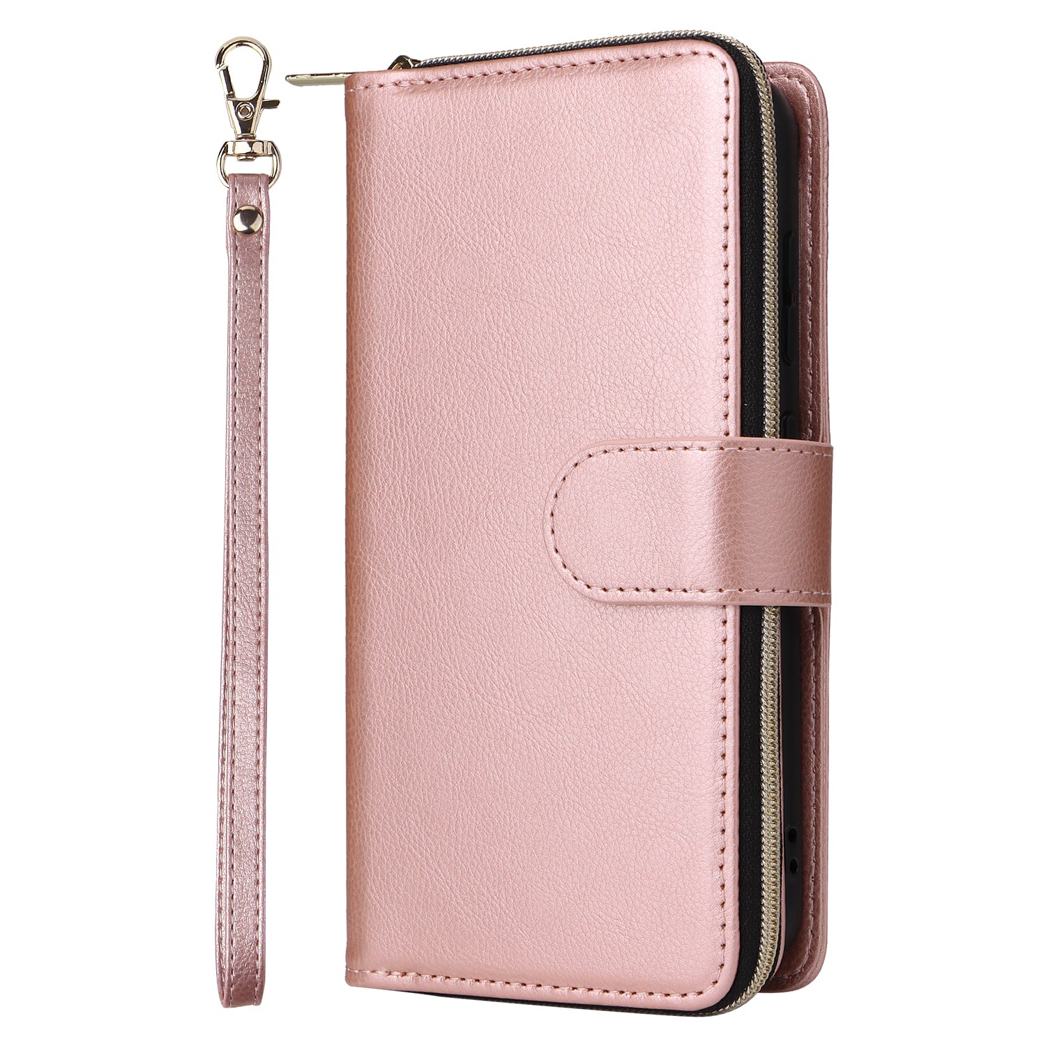 For Samsung Galaxy S23+ Case Zipper Pocket Wallet PU Leather Phone Cover