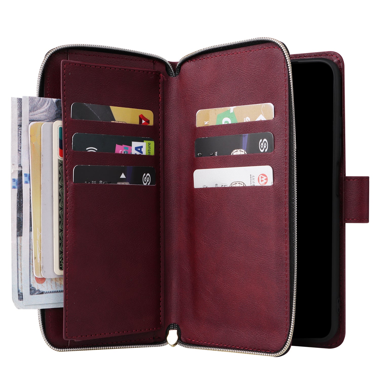 For Xiaomi Redmi Note 11S 4G / Note 11 4G (Qualcomm) Case Zipper Wallet Phone Leather Cover
