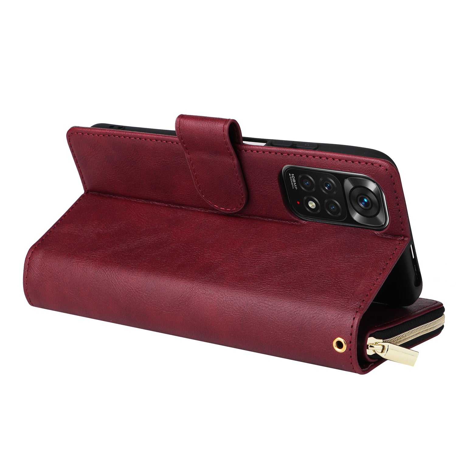 For Xiaomi Redmi Note 11S 4G / Note 11 4G (Qualcomm) Case Zipper Wallet Phone Leather Cover