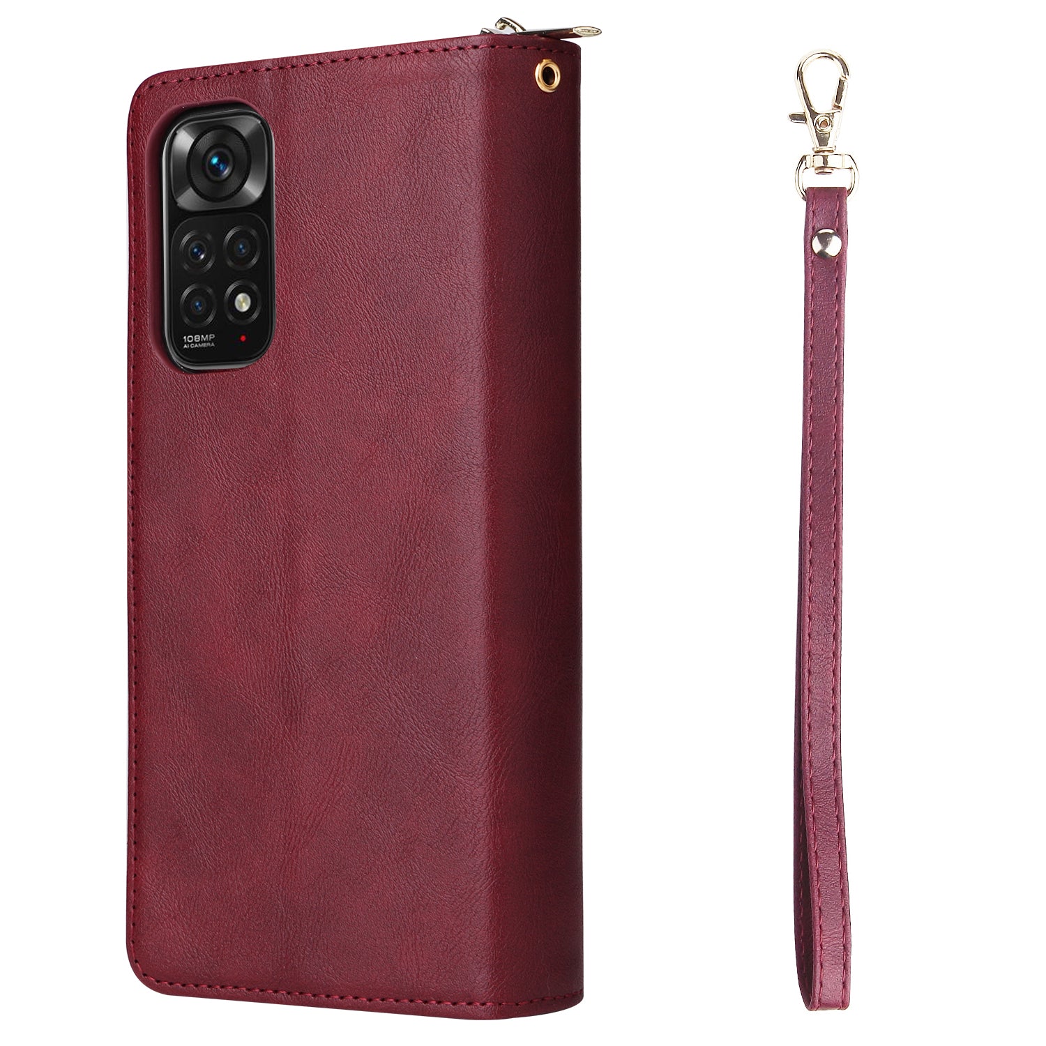 For Xiaomi Redmi Note 11S 4G / Note 11 4G (Qualcomm) Case Zipper Wallet Phone Leather Cover