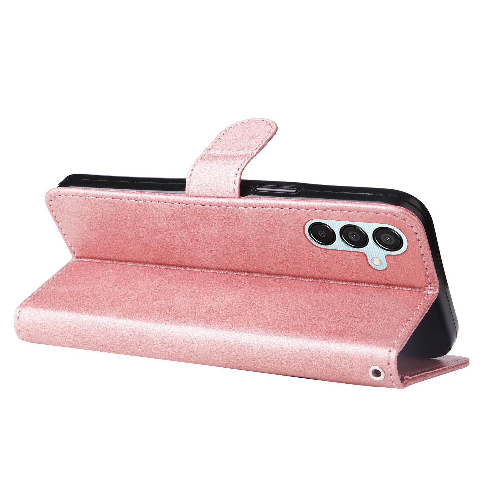 For Samsung Galaxy M15 5G / F15 5G Case Calf Texture Zipper Pocket Phone Stand Cover
