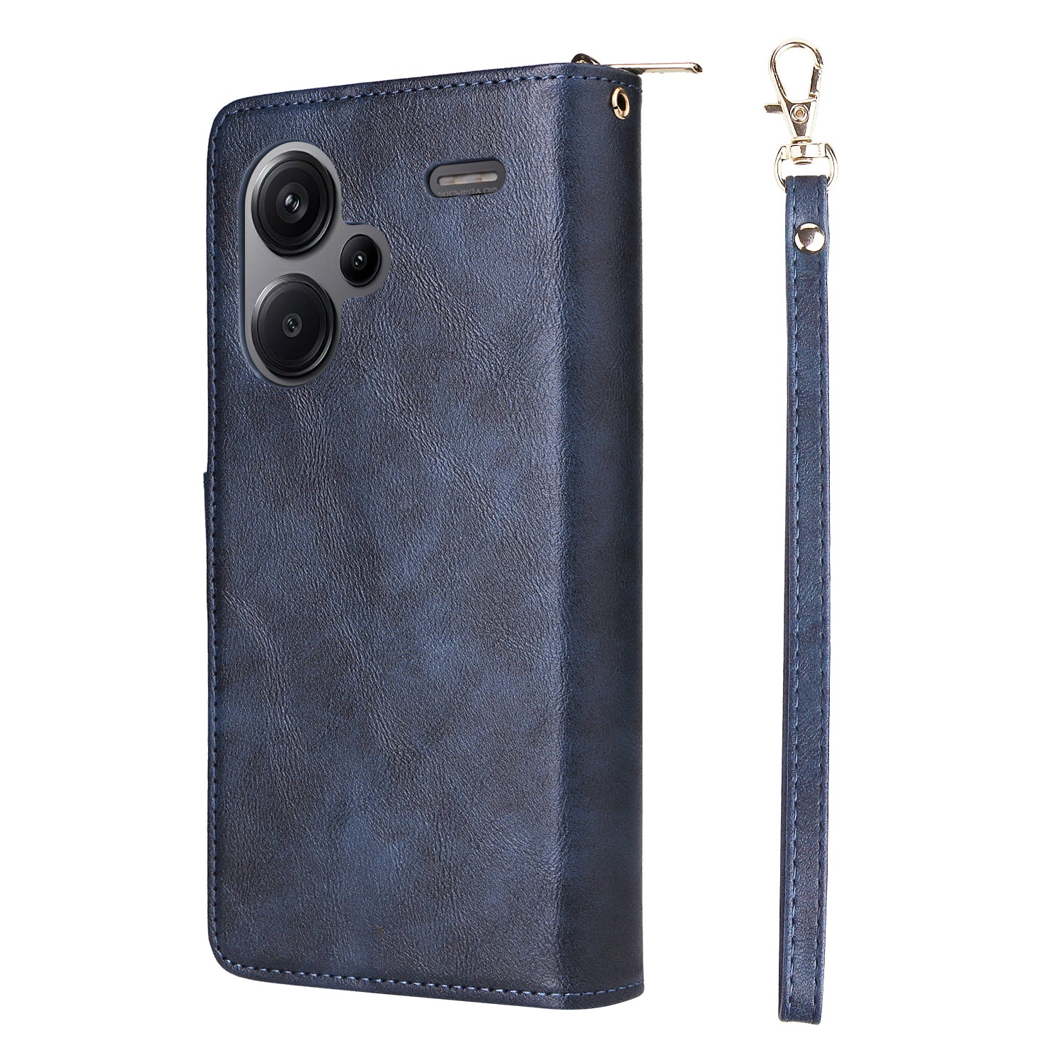 For Xiaomi Redmi Note 13 Pro+ 5G Leather Case Zipper Pocket Phone Cover with 9 Card Slots
