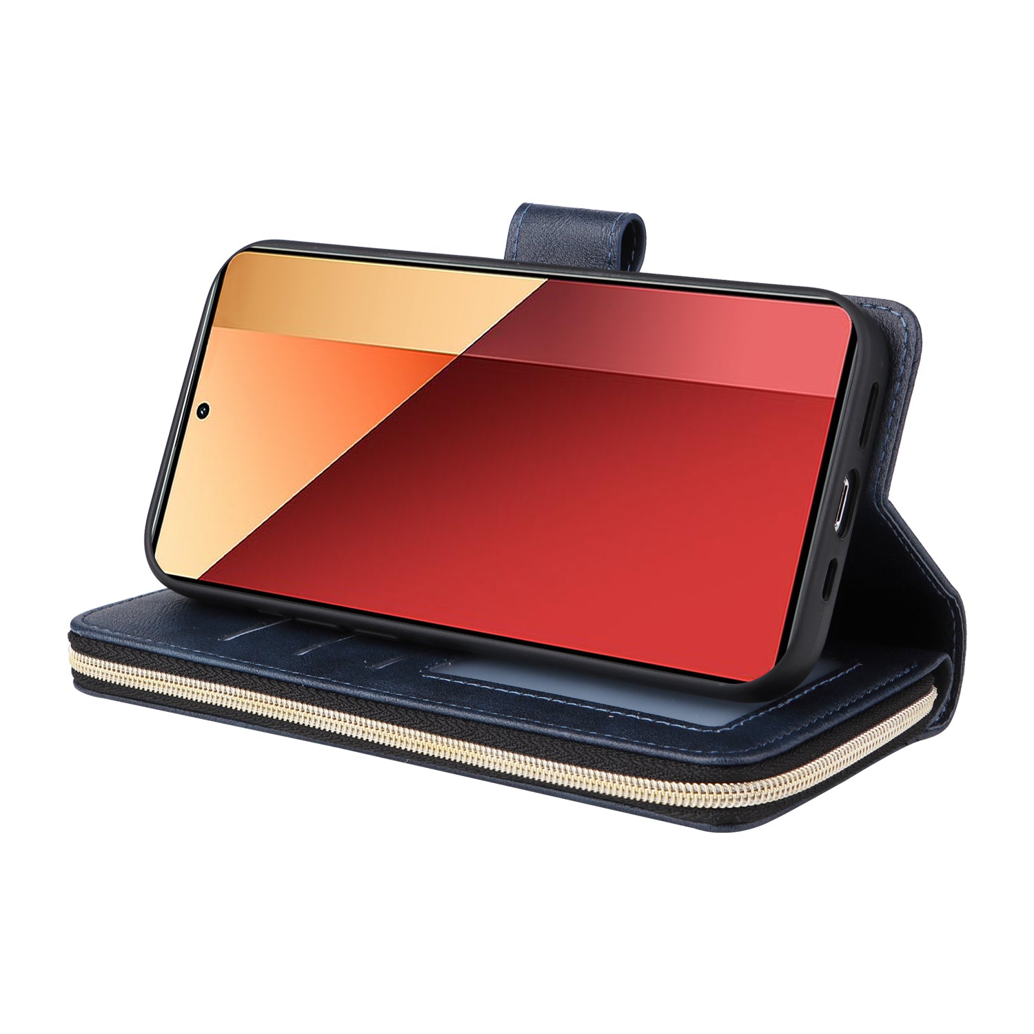 For Xiaomi Redmi Note 13 Pro 4G / Poco M6 Pro 4G Leather Case Zipper Wallet Phone Cover