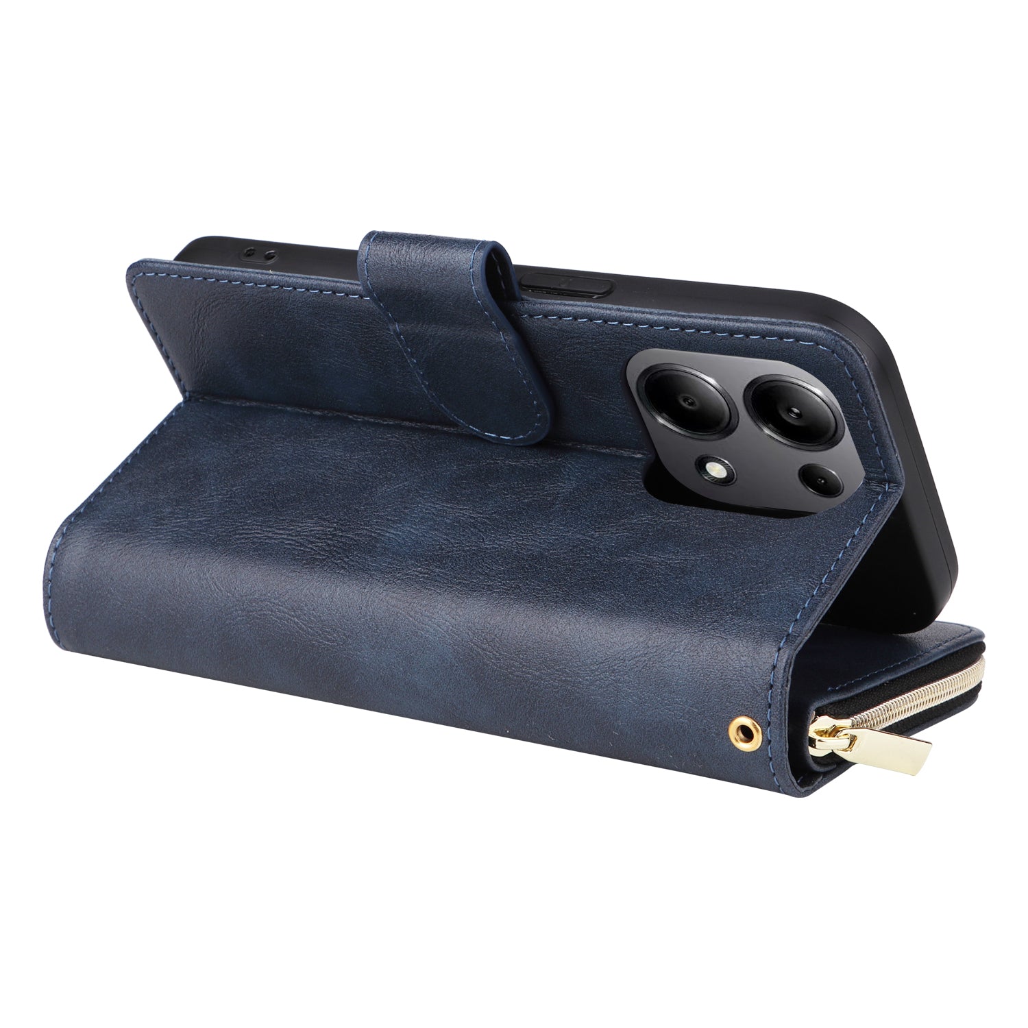 For Xiaomi Redmi Note 13 Pro 4G / Poco M6 Pro 4G Leather Case Zipper Wallet Phone Cover