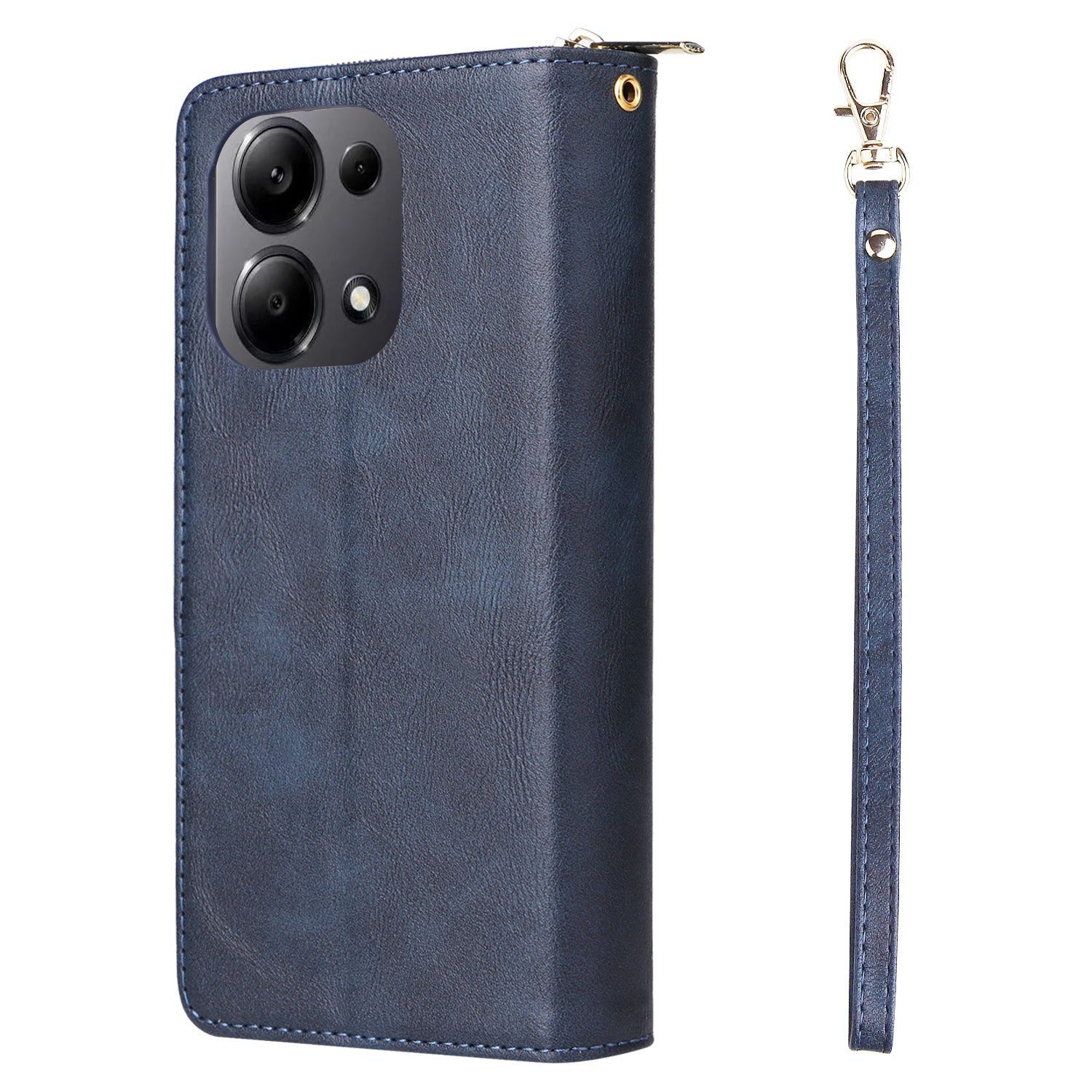 For Xiaomi Redmi Note 13 Pro 4G / Poco M6 Pro 4G Leather Case Zipper Wallet Phone Cover