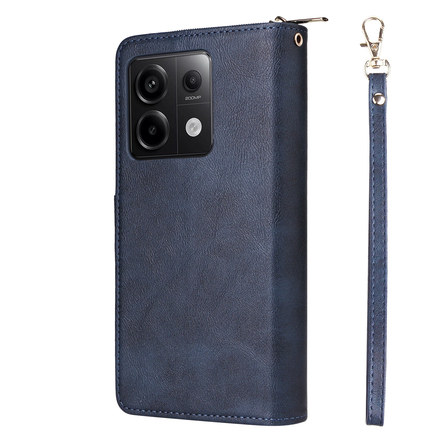 For Xiaomi Redmi Note 13 Pro 5G / Poco X6 5G Case Zipper Pocket Leather Stand Phone Cover