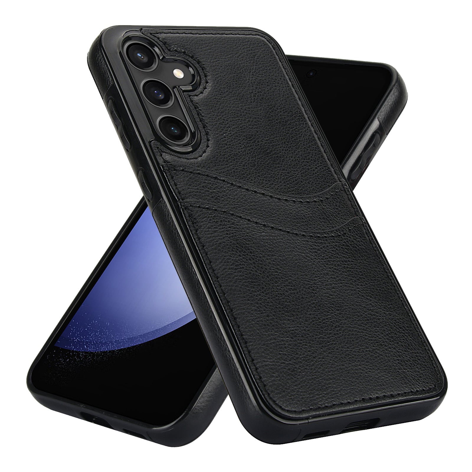 For Samsung Galaxy S23 FE Card Slot Design Phone Case Shockproof PU+TPU Phone Cover